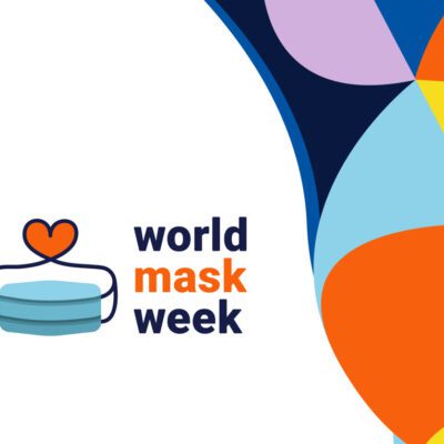 Graphic icon for world mask week campaign