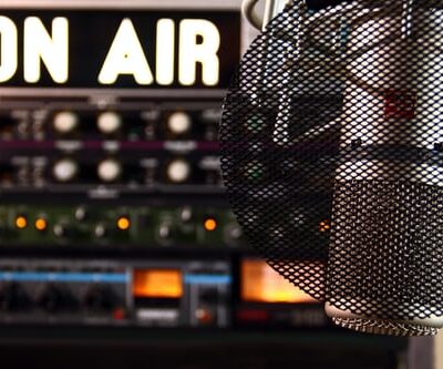 On Air sign and microphone