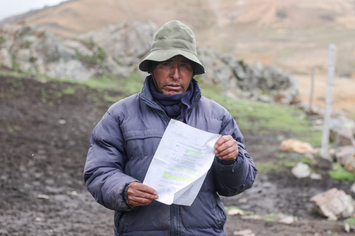 Image of Arístides Gómez who has been denouncing the contamination produced by the gold mine for years. 