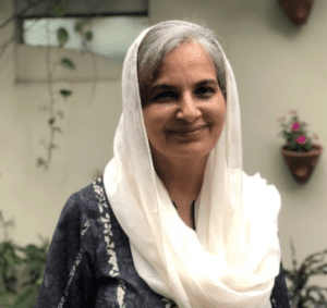 Afshan Bhurgri, a 57-years old cervical cancer survivor in Pakistan.