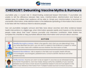 CHECKLIST Debunking Vaccine Myths & Rumours 